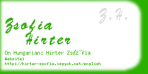 zsofia hirter business card